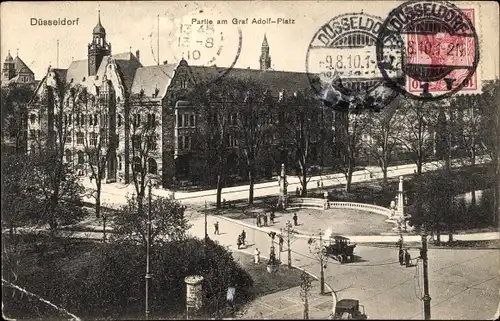 Ak Düsseldorf am Rhein, Graf Adolf-Platz