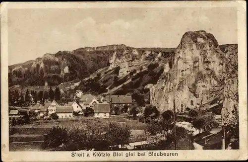 Ak Blaubeuren in Württemberg, Ortsansicht, Berg