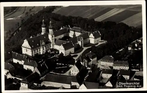 Ak Obermarchtal in Württemberg, Kloster Untermarchtal, Fliegeraufnahme