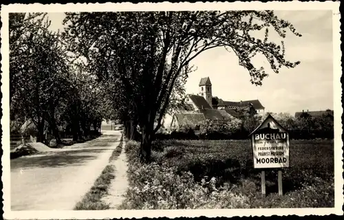 Foto Ak ad Buchau am Federsee Oberschwaben, Teilansicht, Ortseingang