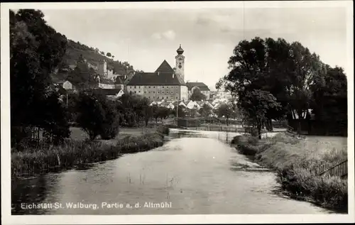 Ak Eichstätt in Oberbayern, St. Walburg, an der Altmühl