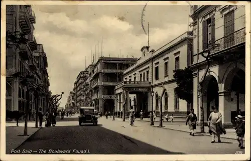 Ak Port Said Ägypten, Boulevard Fouad I.