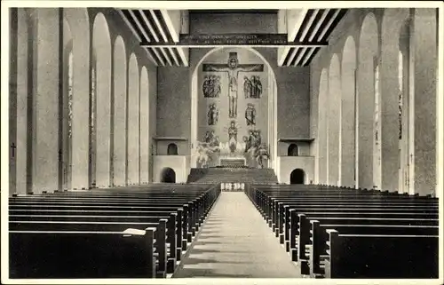 Ak Frankfurt am Main, Frauenfriedenkirche, Inneres, Altar