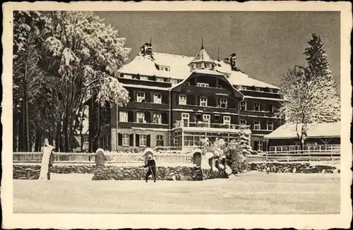 Ak Feldberg im Schwarzwald, Hotel Kurhaus Höchenschwand, Winter