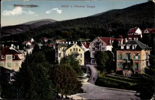 Ak Badenweiler im Schwarzwald, Hôtel u. Pension Saupe