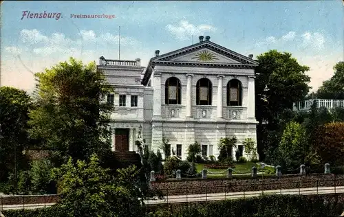 Ak Flensburg in Schleswig Holstein, Freimaurerloge