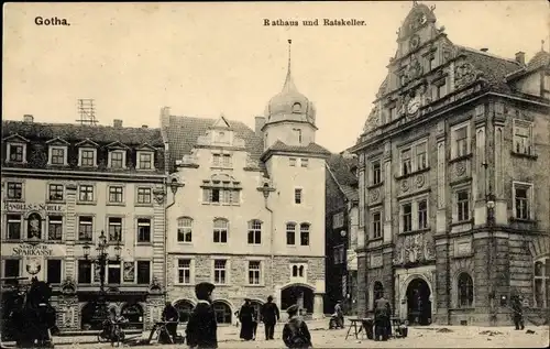 Ak Gotha in Thüringen, Rathaus, Ratskeller