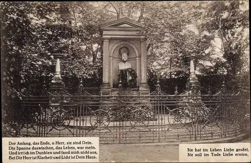 Ak Eisenach, Grab von Fritz Reuter, der Anfang das Ende o Herr