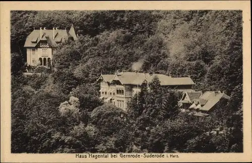 Ak Bad Suderode Quedlinburg im Harz, Gernrode, Haus Hagental