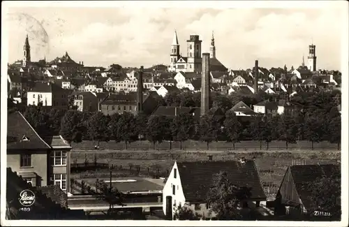 Ak Zittau in Sachsen, Totalansicht