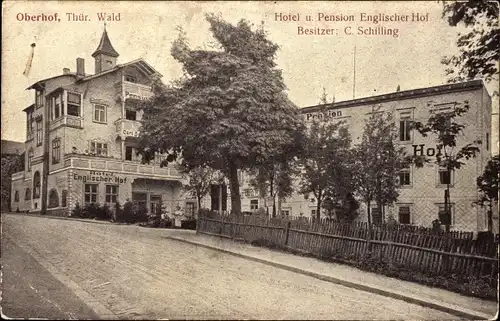 Ak Oberhof im Thüringer Wald, Hotel, Pension, Bes. C. Schilling, früher Englischer Hof