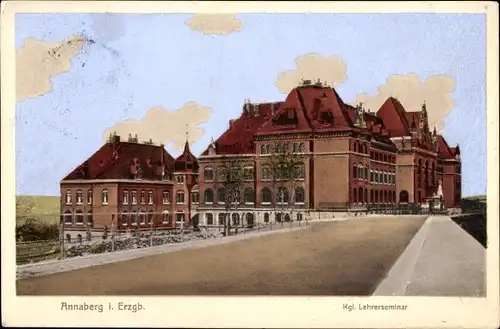 Ak Annaberg Buchholz Erzgebirge, Königl. Lehrerseminar