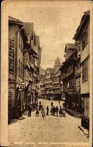 Ak Hann Münden in Niedersachsen, Untere Langestraße