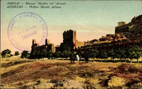 Ak Athen Griechenland, Odeon des Herodes Atticus, Theater