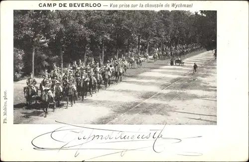 Ak Beverloo Beverlo Beringen Flandern Limburg, Camp, Chaussée de Wychmael