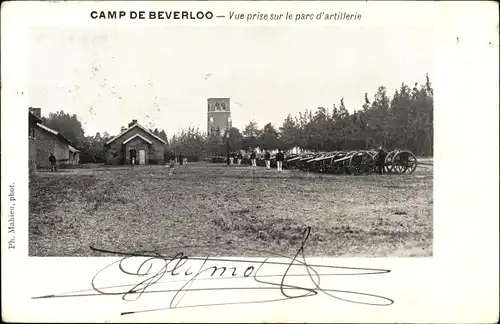 Ak Beverloo Beverlo Beringen Flandern Limburg, Lager, Blick auf den Artilleriepark