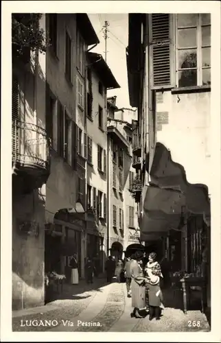 Ak Lugano Kt Tessin, Via Pessina