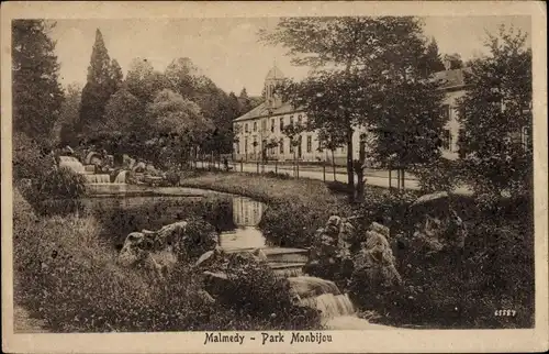 Ak Malmédy Wallonien Lüttich, Park Monbijou