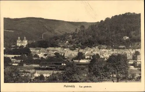 Ak Malmédy Wallonia Lüttich, Gesamtansicht