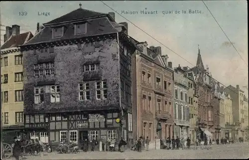Ak Lüttich Lüttich Wallonien, Maison Havart, Quai de la Batte