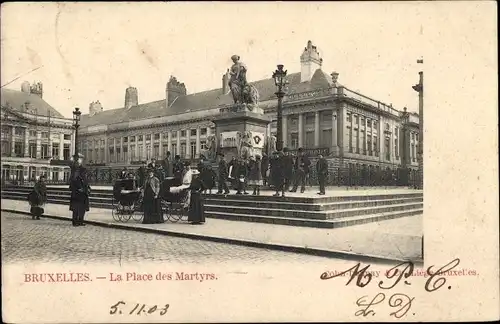 Ak Brüssel Brüssel, Place des Martyrs