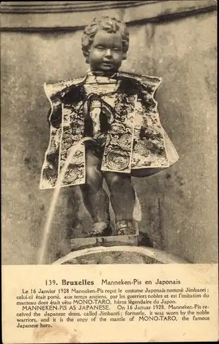 Ak Brüssel Brüssel, Manneken Pis auf Japanisch