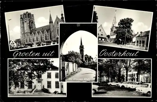 Ak Oosterhout Nordbrabant Niederlande, Markt, Rathaus, Hügel