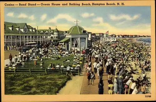 Ak Hampton Beach New Hampshire USA, Casino, Musikpavillon