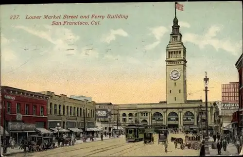 Ak San Francisco Kalifornien USA, Lower Market Street, Ferry Building