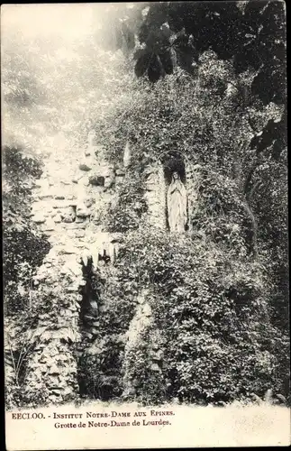 Ak Eecloo Eeklo Ostflandern, Höhle Unserer Lieben Frau von Lourdes