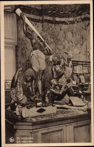 Ak Tervuren Tervueren Flämisch-Brabant-Flandern, Belgisch-Kongo-Museum, die Musiker