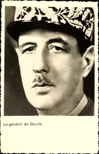 Ak General Charles de Gaulle, Portrait