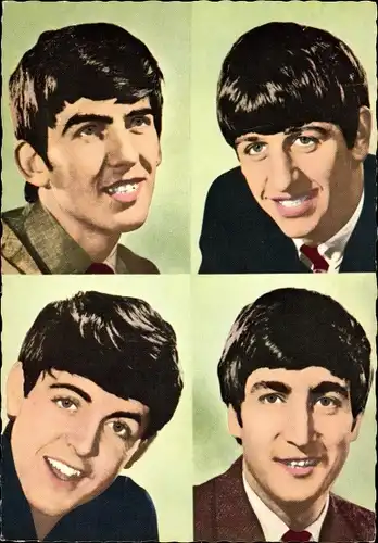 Ak Musikgruppe The Beatles, John, Paul, George, Ringo, Portrait