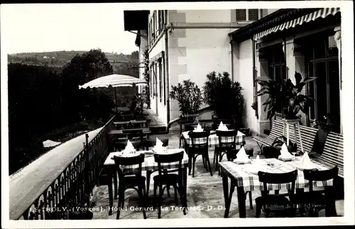 Ak Tholy Vosges, Hôtel Gérard, Terrasse