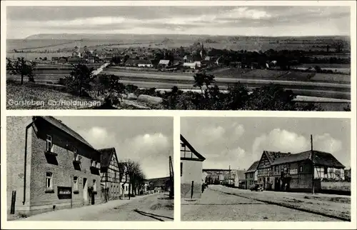 Ak Gorsleben an der Unstrut Kyffhäuserkreis, Panorama, Straßenpartie, Gasthof