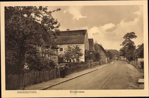 Ak Großbothen Grimma in Sachsen, Kirchstraße