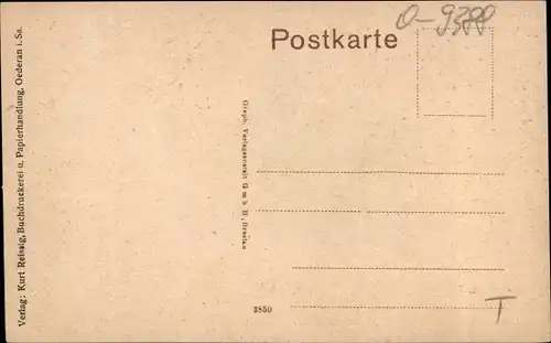 Ak Oederan in Sachsen, Poststraße mir Post