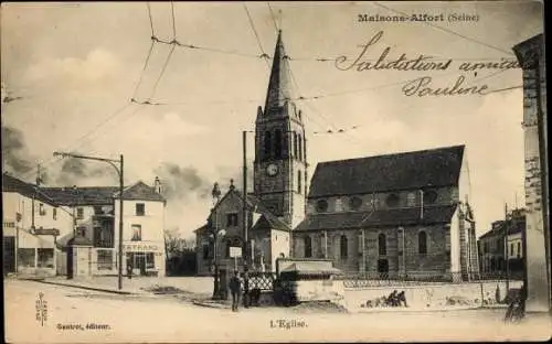 Ak Maisons-Alfort Val de Marne, L’Eglise