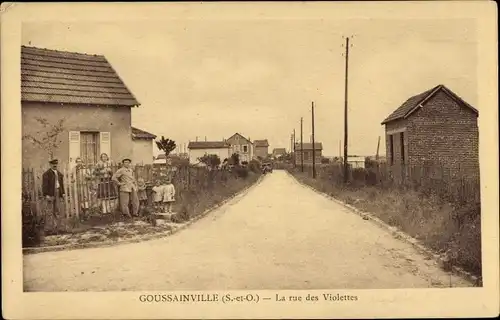 Ak Goussainville Val d’Oise, La Rue des Violettes