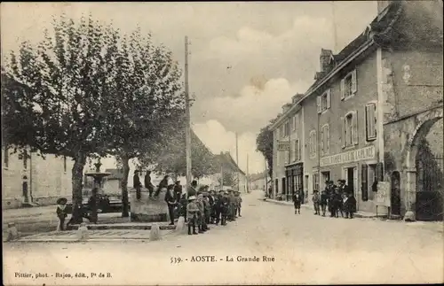 Ak Aoste Isère, La Grande Rue