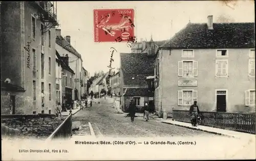 Ak Mirebeau sur Bèze Côte d’Or, La Grande Rue