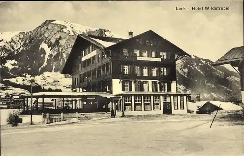 Ak Lenk Kt. Bern, Hotel Wildstrubel, Winteransicht