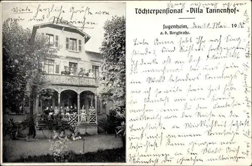 Ak Jugenheim an der Bergstrasse Hessen, Töchterpensionat Villa Tannenhof