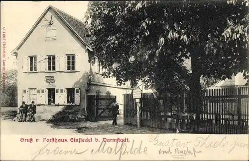 Ak Einsiedel Darmstadt in Hessen, Forsthaus