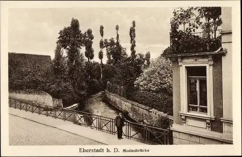Ak Eberstadt Darmstadt in Hessen, Modaubrücke