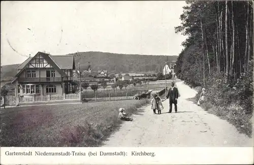 Ak Nieder Ramstadt Traisa Mühltal im Odenwald, Gartenstadt, Kirchberg