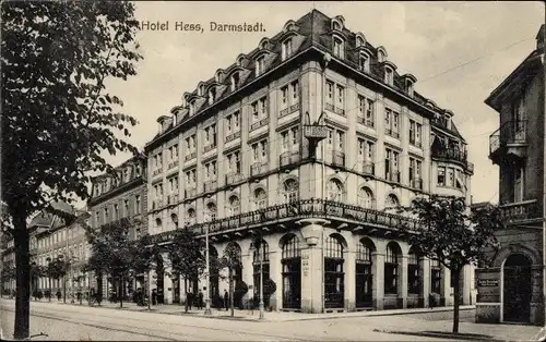 Ak Darmstadt in Hessen, Hotel Hess