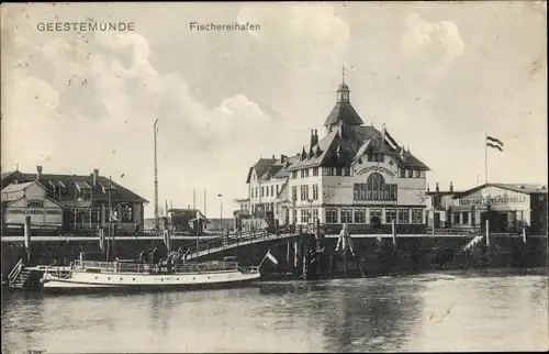 Ak Geestemünde Bremerhaven, Fischereihafen