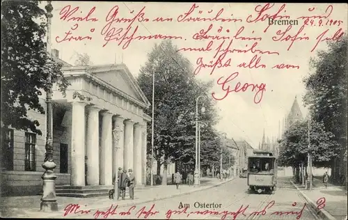 Ak Hansestadt Bremen, Am Ostertor, Straßenbahn