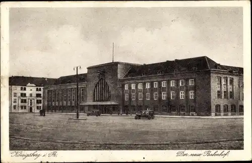 Ak Kaliningrad Königsberg Ostpreußen, neuer Bahnhof